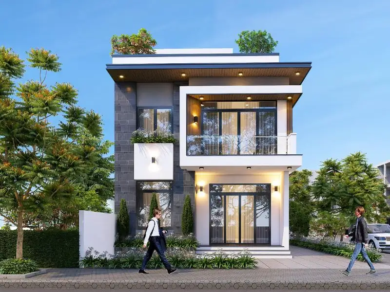 nhà mặt tiền 8m sâu 10m