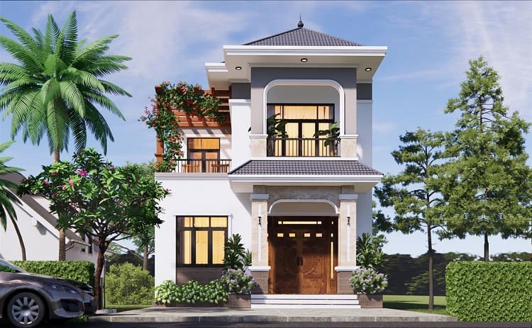 nhà mặt tiền 8m sâu 10m